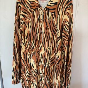 Show Me Your MuMu Tiger Print Dress - Brown and Black